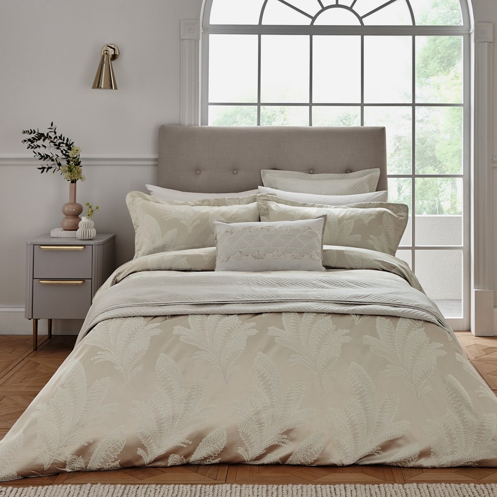 Gatsby Bedding by Helena Springfield in Champagne Beige